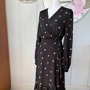 Kate Spade Bakery Dot Wrap Dress, Size 14